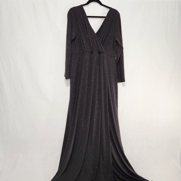Tiffany Rose Dresses & Skirts - TIFFANY ROSE Maternity Isabella Glitter Black Surplice Dress Size 5 USA 12/14.